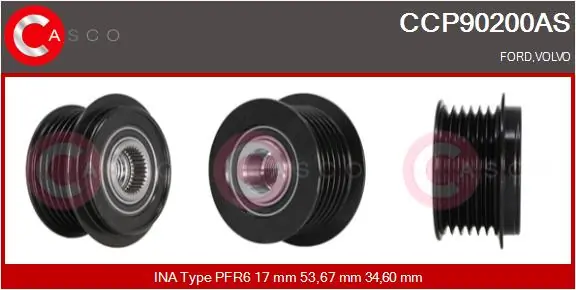 Belt Pulley, alternator Brand New HQ CCP90200AS