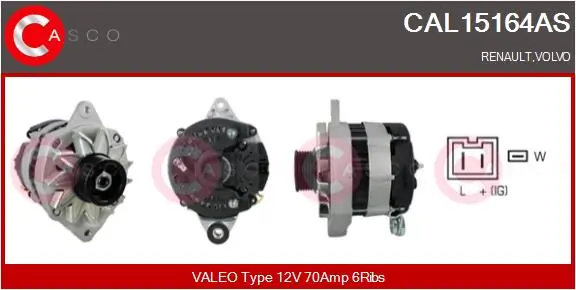 Alternator Brand New HQ CAL15164AS