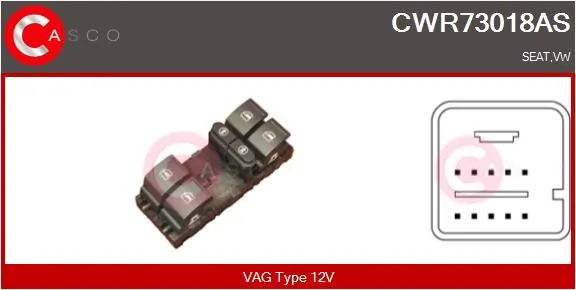 Switch, window regulator Brand New HQ CWR73018AS