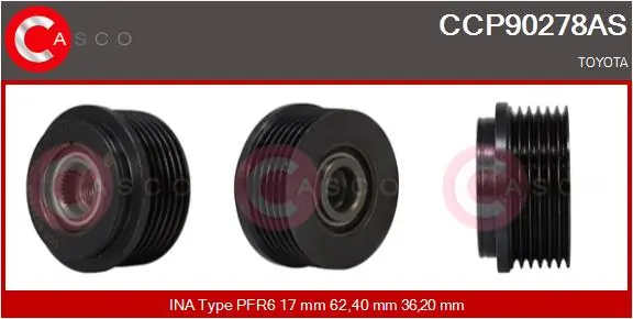 Belt Pulley, alternator Brand New HQ CCP90278AS