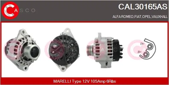 Alternator Brand New HQ CAL30165AS