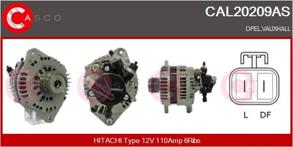 Alternator Brand New HQ CAL20209AS