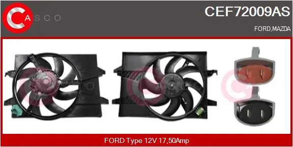 Electric Motor, radiator fan Brand New HQ CEF72009AS