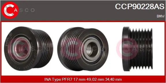 Belt Pulley, alternator Brand New HQ CCP90228AS