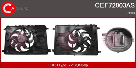Electric Motor, radiator fan Brand New HQ CEF72003AS