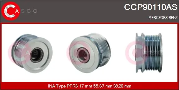 Belt Pulley, alternator Brand New HQ CCP90110AS