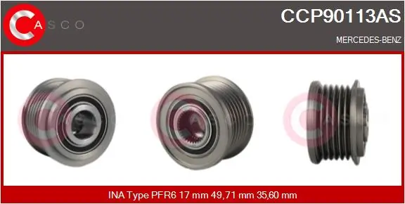 Belt Pulley, alternator Brand New HQ CCP90113AS