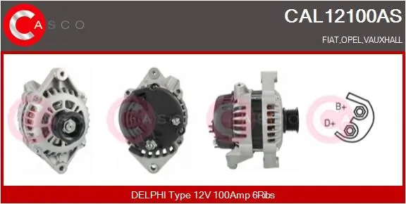 Alternator Brand New HQ CAL12100AS