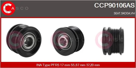 Belt Pulley, alternator Brand New HQ CCP90106AS