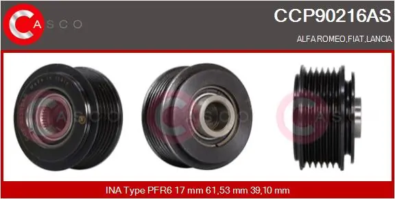 Belt Pulley, alternator Brand New HQ CCP90216AS