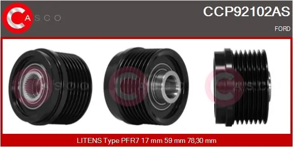 Belt Pulley, alternator Brand New HQ CCP92102AS