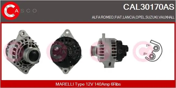 Alternator Brand New HQ CAL30170AS
