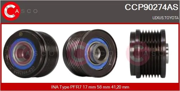 Belt Pulley, alternator Brand New HQ CCP90274AS