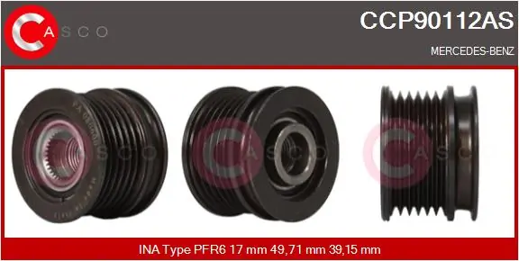 Belt Pulley, alternator Brand New HQ CCP90112AS