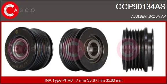 Belt Pulley, alternator Brand New HQ CCP90134AS