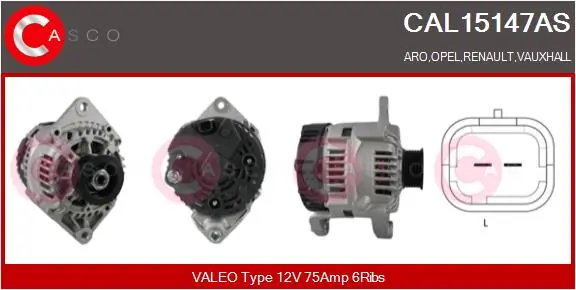 Alternator Brand New HQ CAL15147AS
