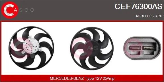 Fan, engine cooling Brand New HQ CEF76300AS