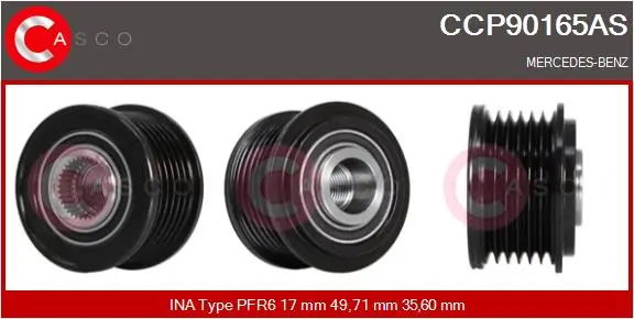 Belt Pulley, alternator Brand New HQ CCP90165AS