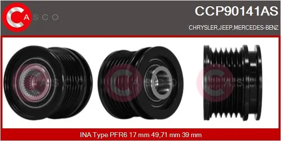 Belt Pulley, alternator Brand New HQ CCP90141AS