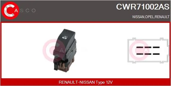 Switch, window regulator Brand New HQ CWR71002AS