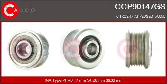 Belt Pulley, alternator Genuine CCP90147GS