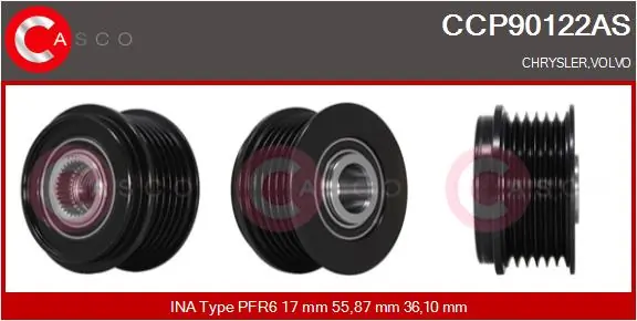 Belt Pulley, alternator Brand New HQ CCP90122AS