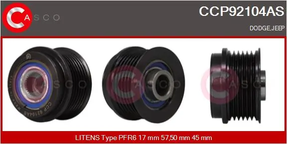 Belt Pulley, alternator Brand New HQ CCP92104AS