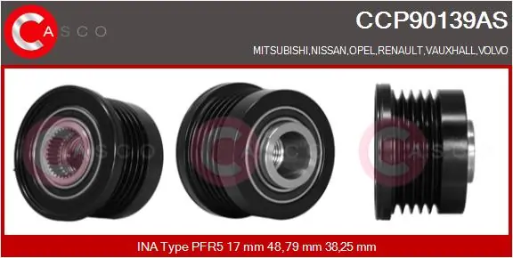 Belt Pulley, alternator Brand New HQ CCP90139AS