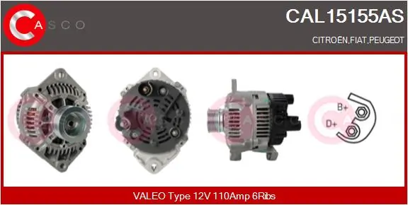 Alternator Brand New HQ CAL15155AS
