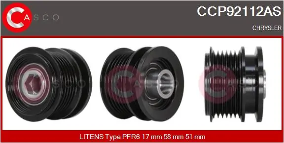 Belt Pulley, alternator Brand New HQ CCP92112AS