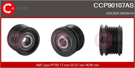 Belt Pulley, alternator Brand New HQ CCP90107AS