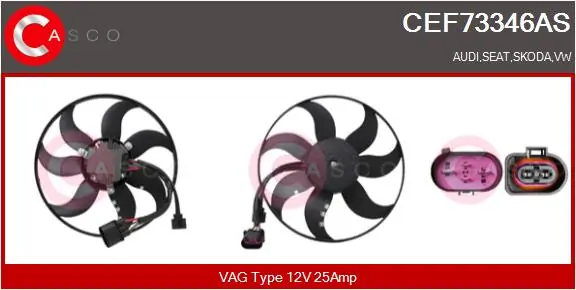 Fan, engine cooling Brand New HQ CEF73346AS