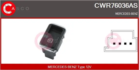 Switch, window regulator Brand New HQ CWR76036AS