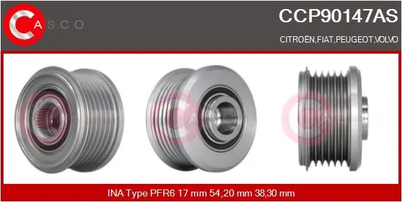 Belt Pulley, alternator Brand New HQ CCP90147AS