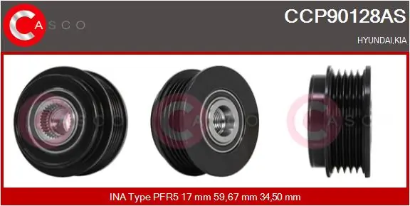 Belt Pulley, alternator Brand New HQ CCP90128AS