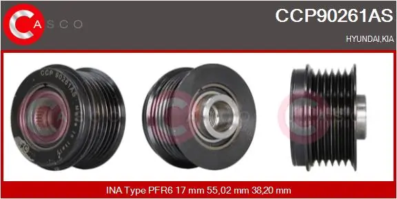 Belt Pulley, alternator Brand New HQ CCP90261AS