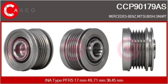 Belt Pulley, alternator Brand New HQ CCP90179AS