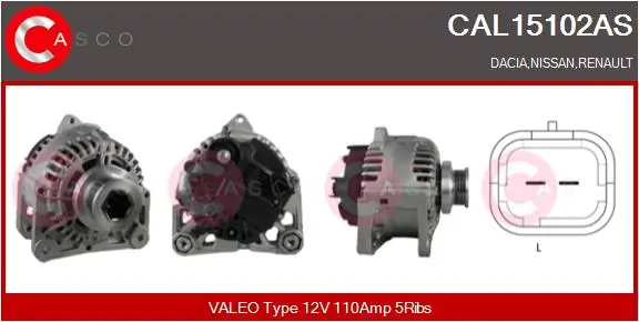 Alternator Brand New HQ CAL15102AS