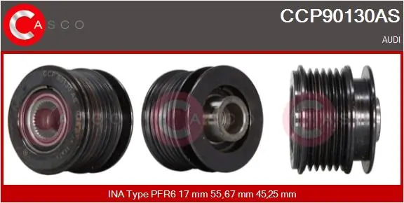 Belt Pulley, alternator Brand New HQ CCP90130AS