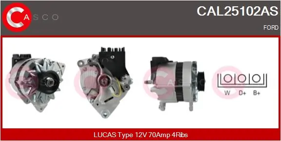 Alternator Brand New HQ CAL25102AS