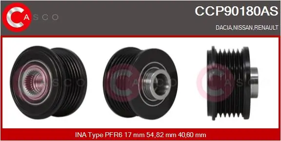 Belt Pulley, alternator Brand New HQ CCP90180AS