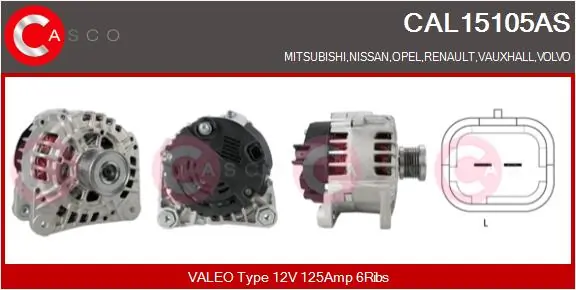 Alternator Brand New HQ CAL15105AS