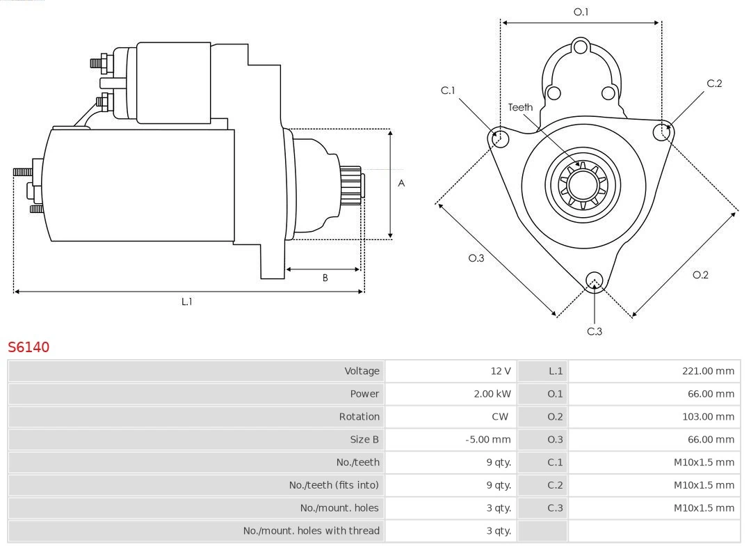Starter Brand new AS-PL S6140