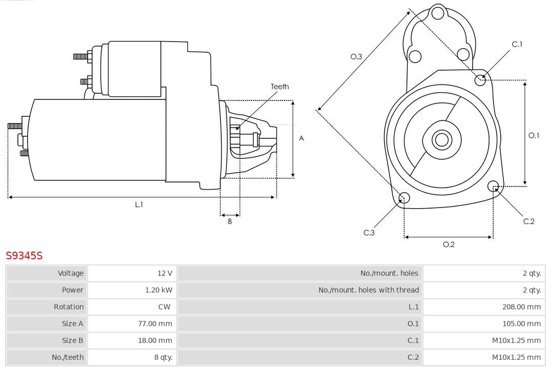 AS-PL S9345S Starter