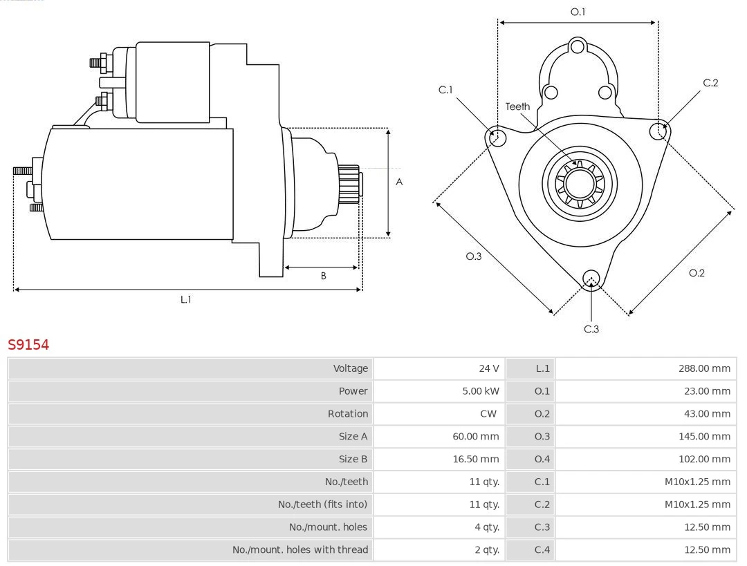 AS-PL S9154 Starter