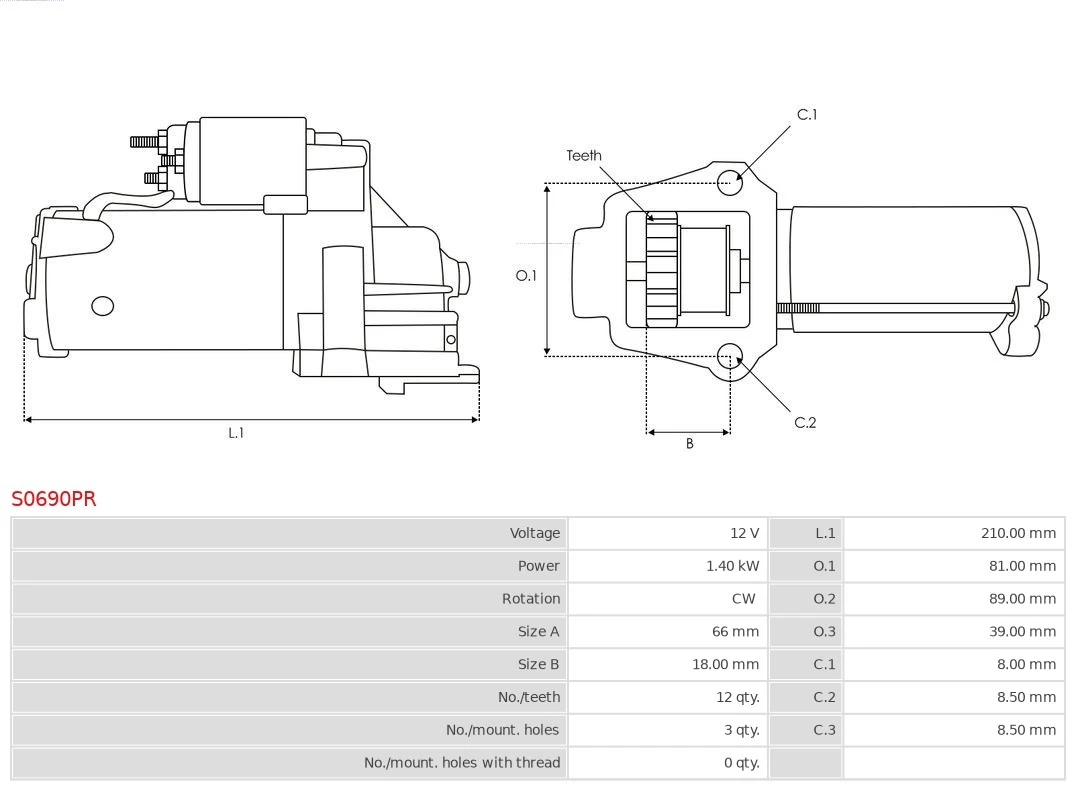 Starter Remanufactured AS-PL S0690PR