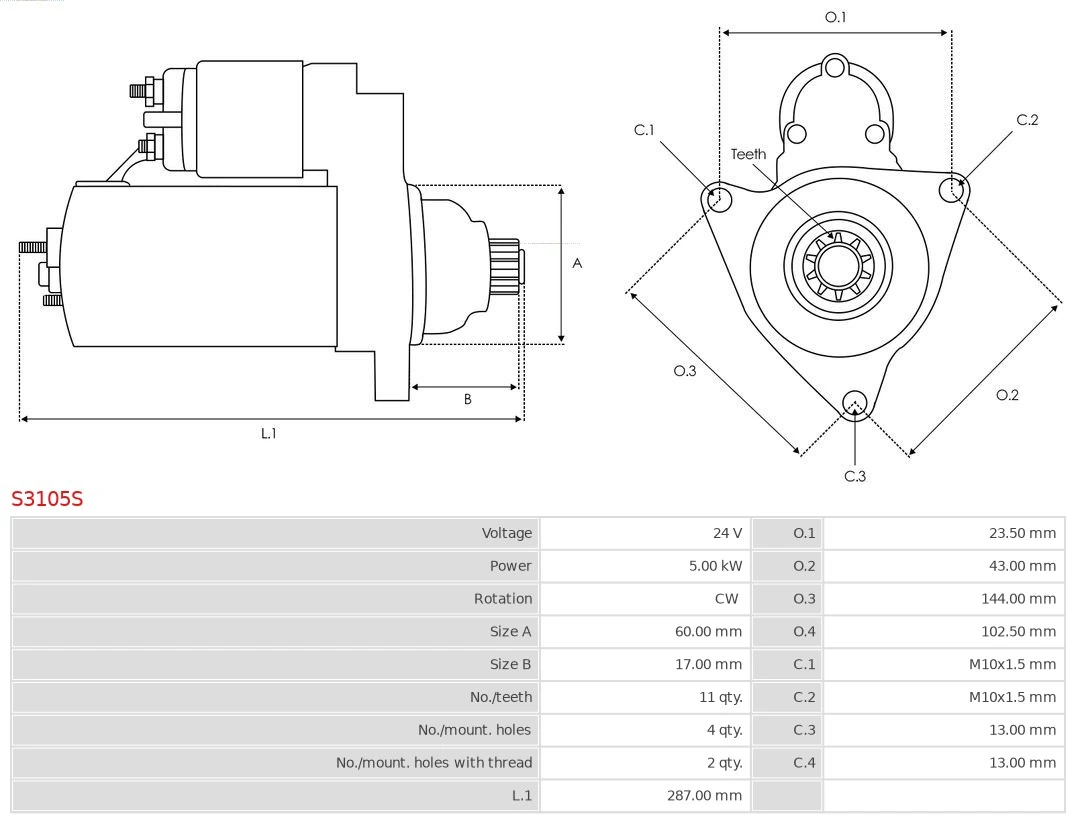 AS-PL S3105S Starter