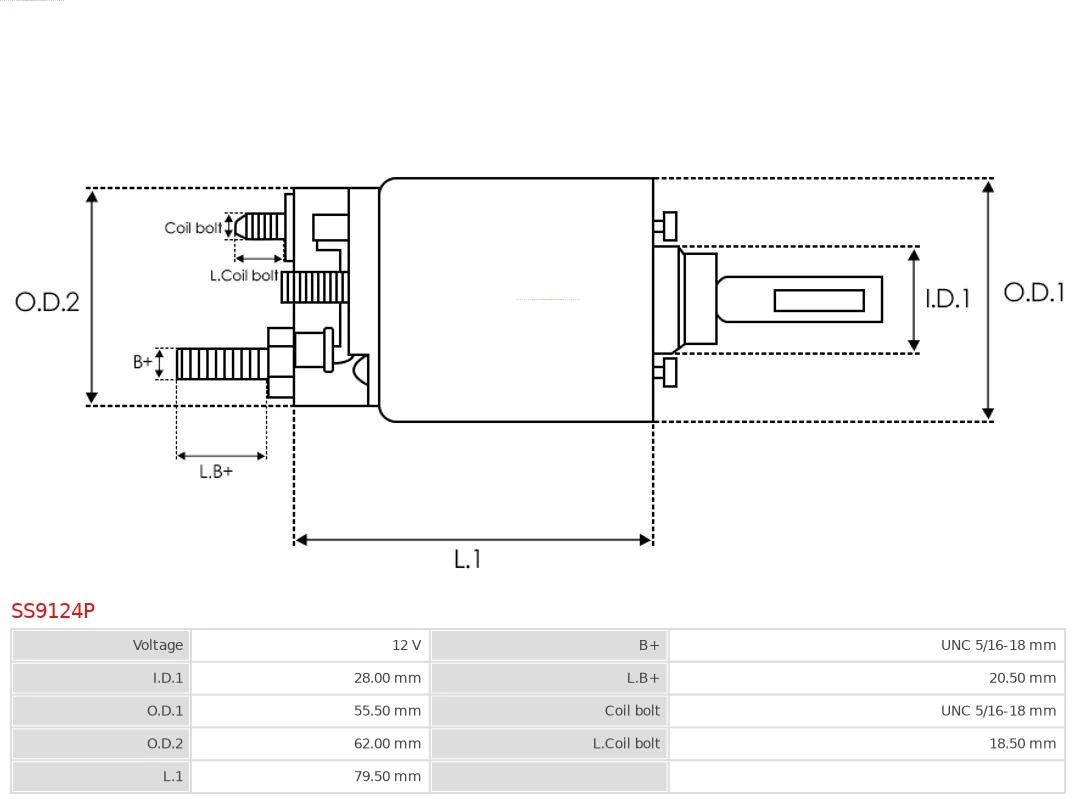 AS-PL SS9124P Solenoid Switch, starter