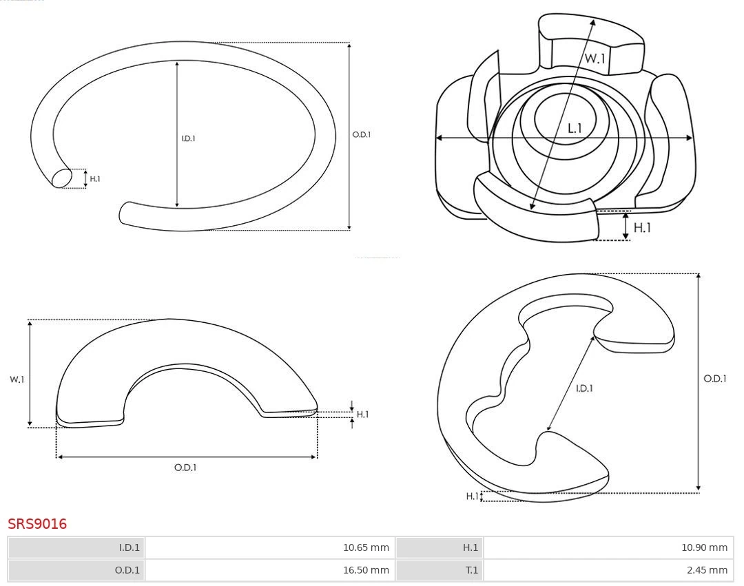 Repair Kit, starter Brand new AS-PL SRS9016