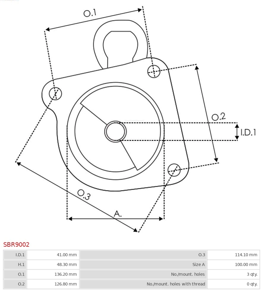 AS-PL SBR9002 Starter Lid, carburettor